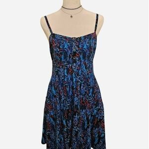 Express Blue and Pink Mini Dress